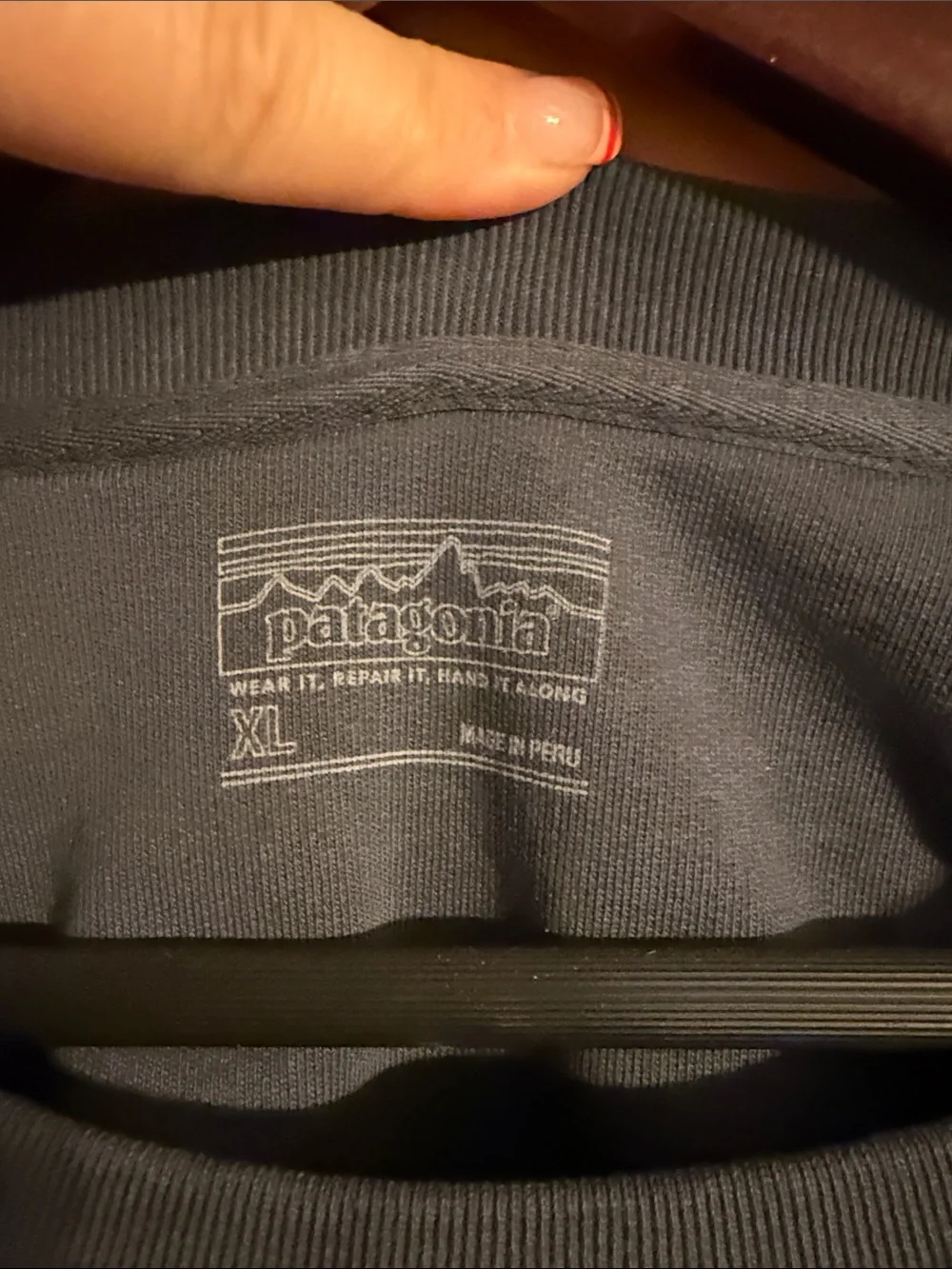 Patagonia Slate Gray/ Blue Crewneck Sweatshirt with Small Logo - Picture 3 of 4